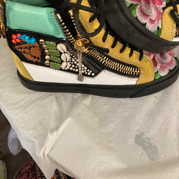 Giuseppe Zanottis Pink Black Yellow Gold White London Tr Donna Camoscio in Nero - Picture 4 of 8